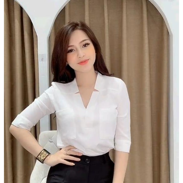 Áo Sơ Mi Công Sở Nữ Cao Cấp 1 áo sơ mi công sở nữ cao cấp