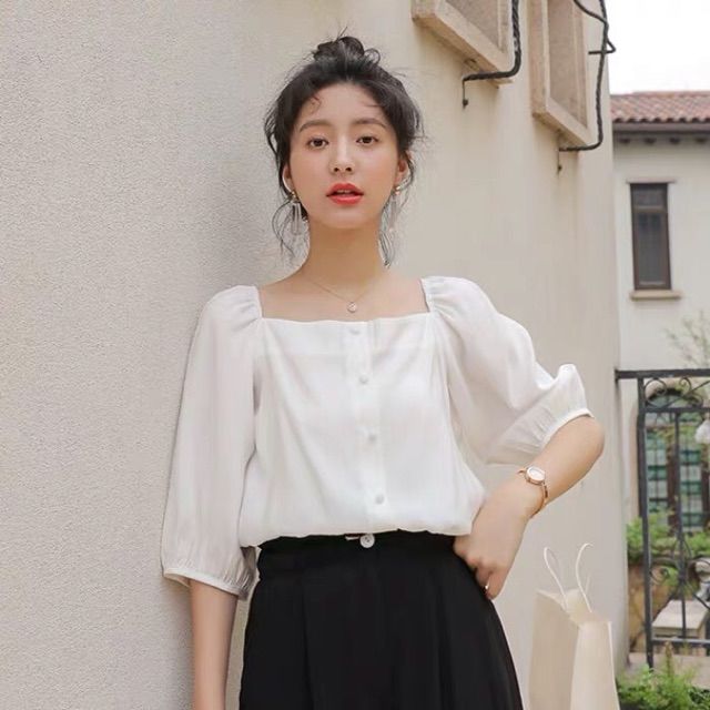 Áo Sơ Mi Trắng - Các Mẫu Áo Và Cách Phối Đồ Thời Trang 1 áo sơ mi trắng trẻ trung