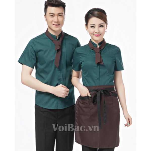Đồng Phục Nhà Hàng Khách Sạn: Hướng Dẫn Chọn Vải Đẹp Năm 2024 4 dong phuc nha hang khach san xanh 2